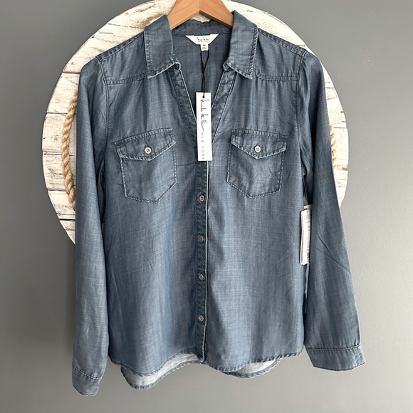 Nicole Miller Tops - Western- Denim Shirt